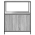 Mueble de baño con estantes gris Sonoma 76,5x35x95