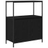 Mueble de baño con estantes roble negro 76,5x35x95