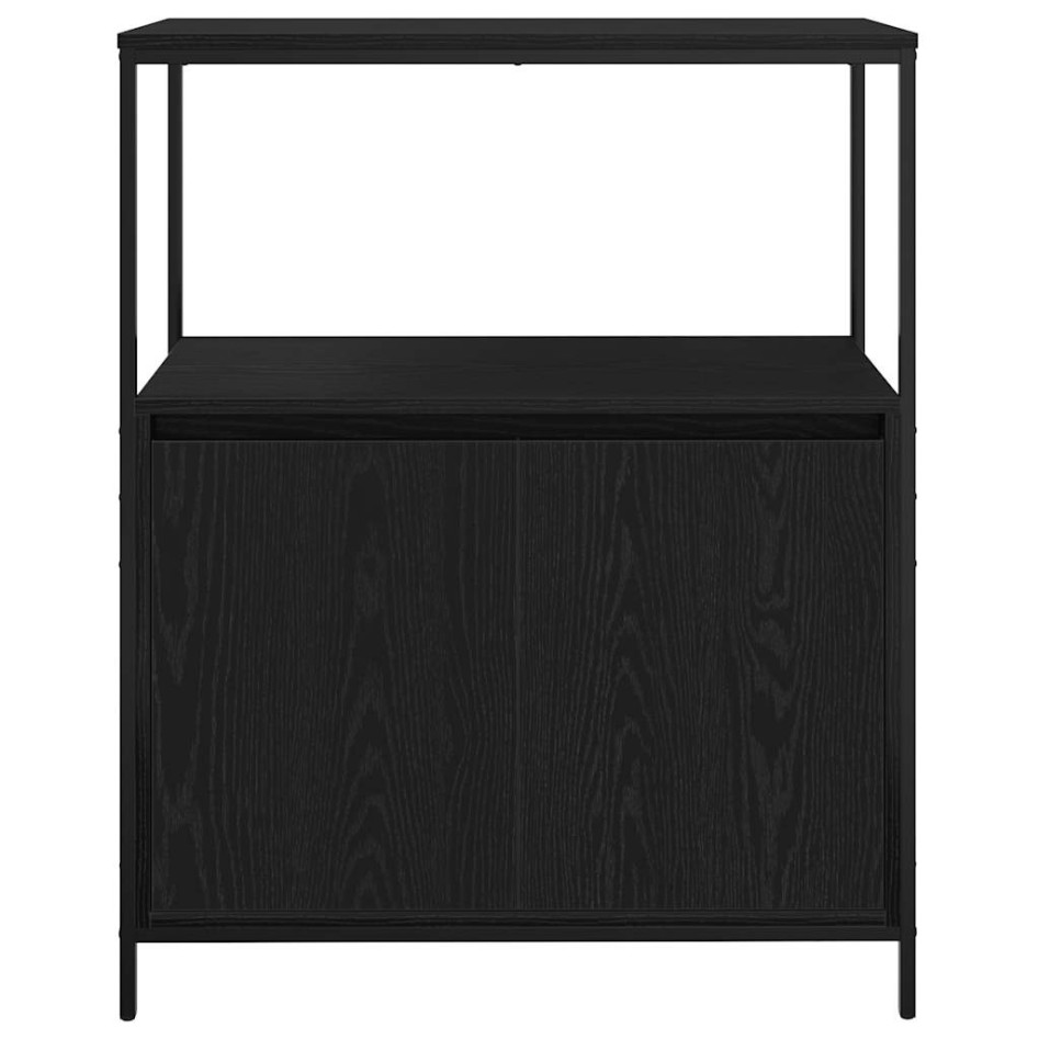 Mueble de baño con estantes roble negro 76,5x35x95