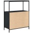 Mueble de baño con estantes roble negro 76,5x35x95