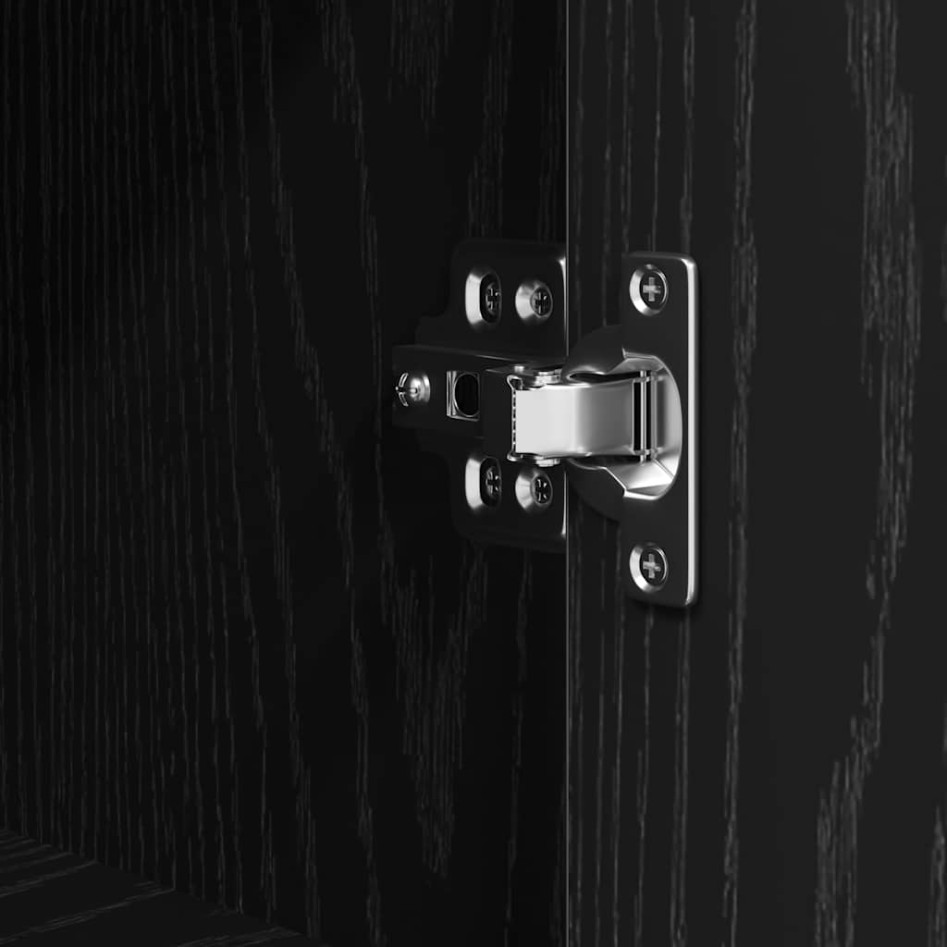 Mueble de baño con estantes roble negro 76,5x35x95