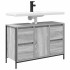 Mueble de lavabo con cajones gris Sonoma 90x34,5x60