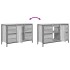 Mueble de lavabo con cajones gris Sonoma 90x34,5x60