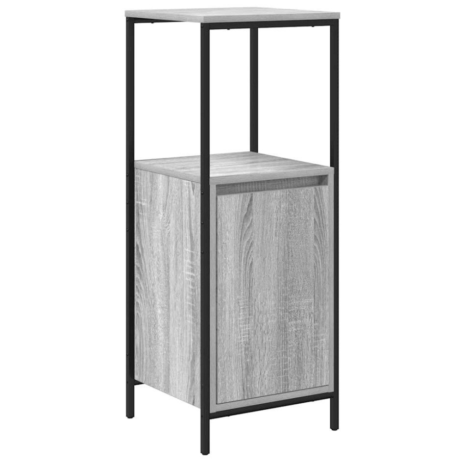Mueble de baño con estantes gris Sonoma 36x35x95