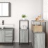 Mueble de baño con estantes gris Sonoma 36x35x95