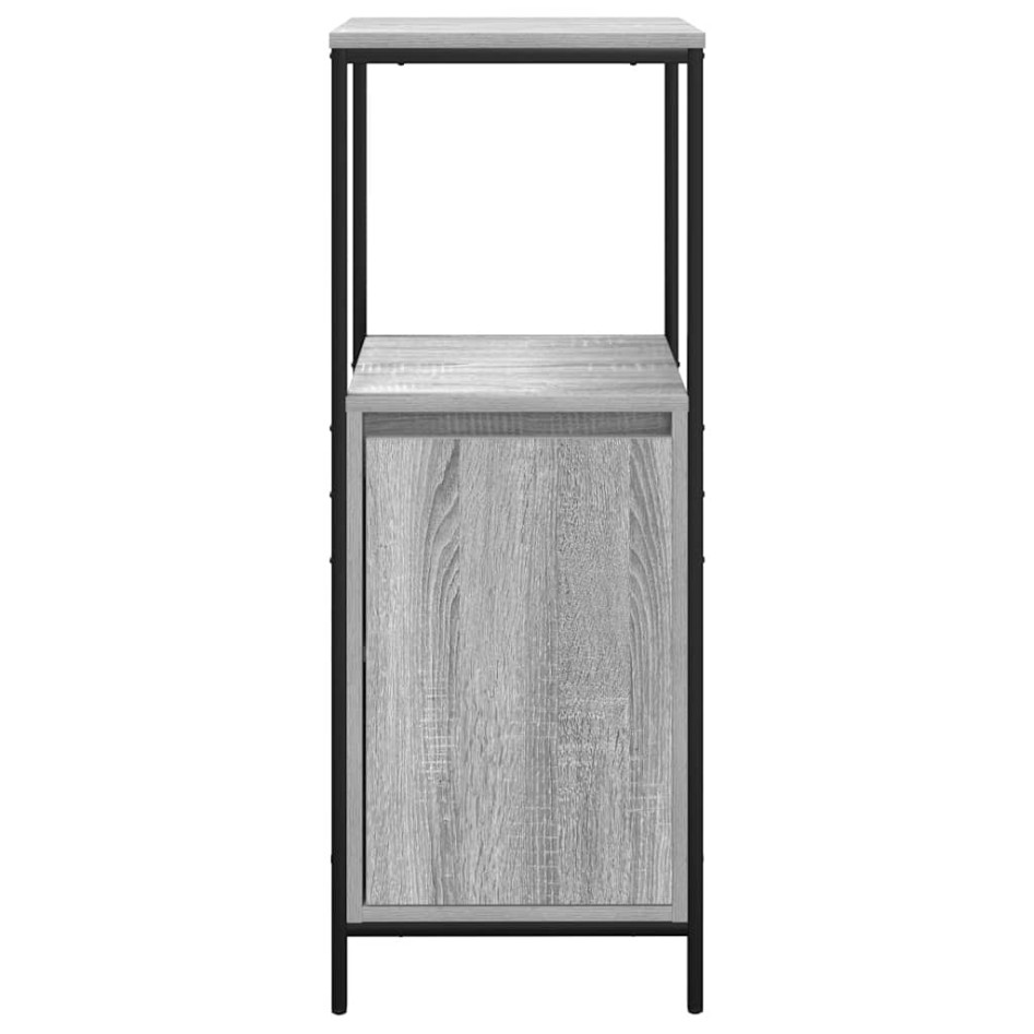 Mueble de baño con estantes gris Sonoma 36x35x95