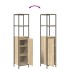 Mueble de baño con estantes roble Sonoma 36x35x165