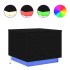 Mesa de centro con luces LED roble negro 50x50x40
