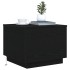 Mesa de centro con luces LED roble negro 50x50x40