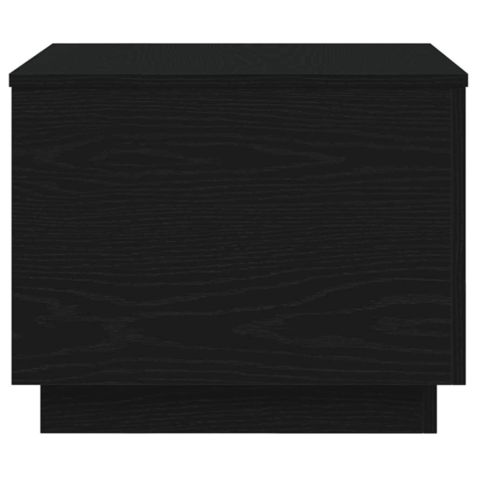 Mesa de centro con luces LED roble negro 50x50x40