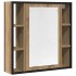 Mueble de baño con espejo de roble artesanal 60x16x60