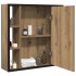 Mueble de baño con espejo de roble artesanal 60x16x60