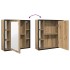 Mueble de baño con espejo de roble artesanal 60x16x60