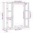 Mueble de baño con espejo de roble artesanal 60x16x60