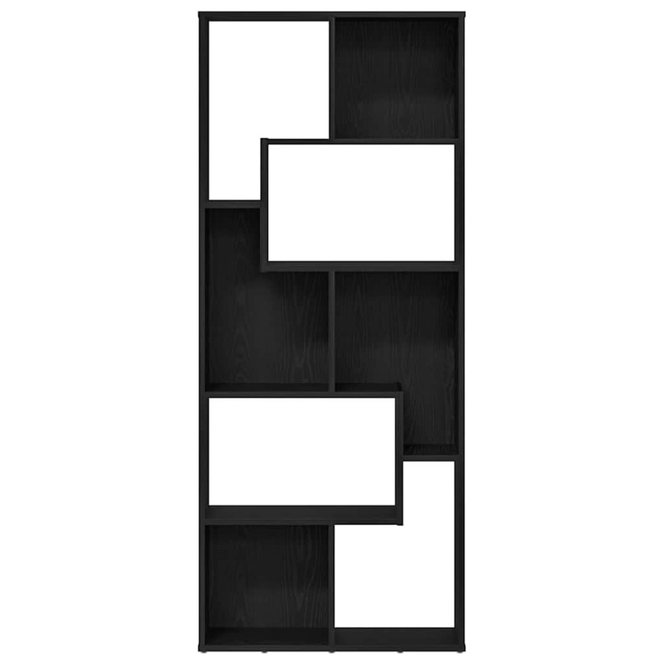 Estantería de madera de roble negro 67x24x161