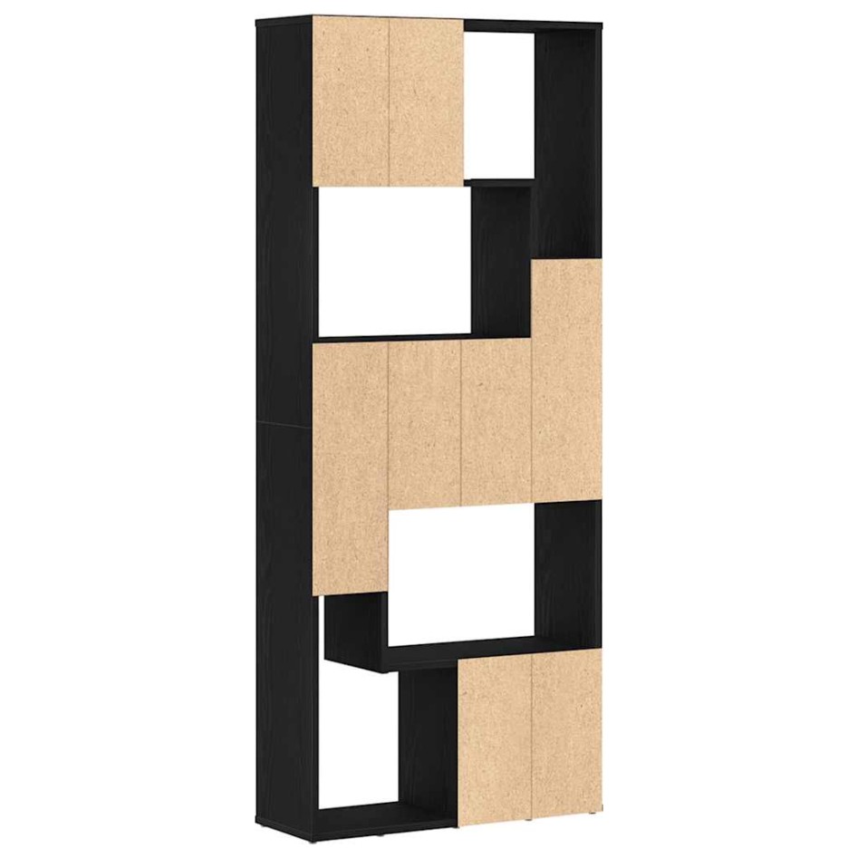 Estantería de madera de roble negro 67x24x161