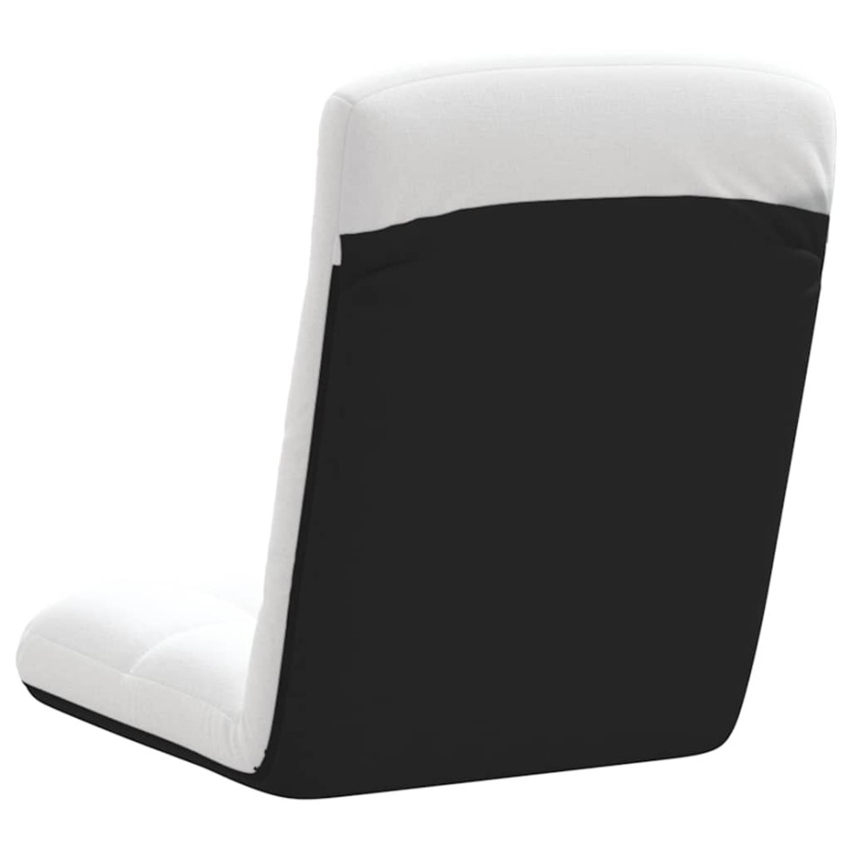 Silla de suelo plegable de tela blanca 71x51x62