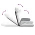 Silla de suelo plegable de tela blanca 71x51x62