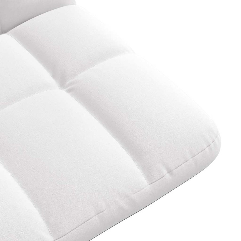 Silla de suelo plegable de tela blanca 71x51x62