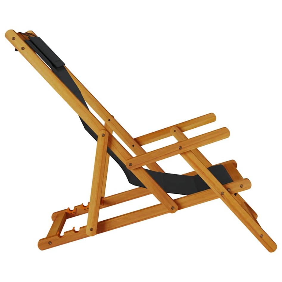 Silla de playa plegable con reposabrazos