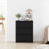 Aparador roble negro 60x35x76 cm Madera de