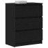 Aparador roble negro 60x35x76 cm Madera de