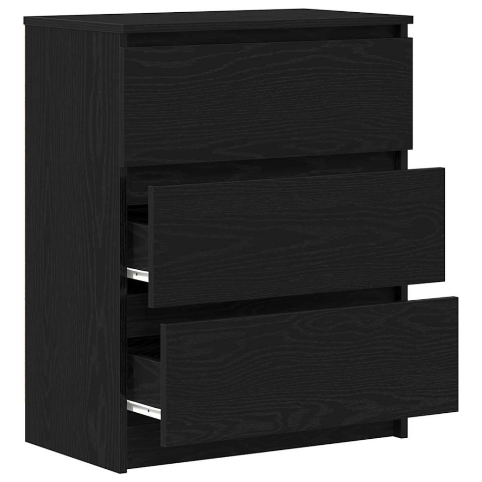 Aparador roble negro 60x35x76 cm Madera de