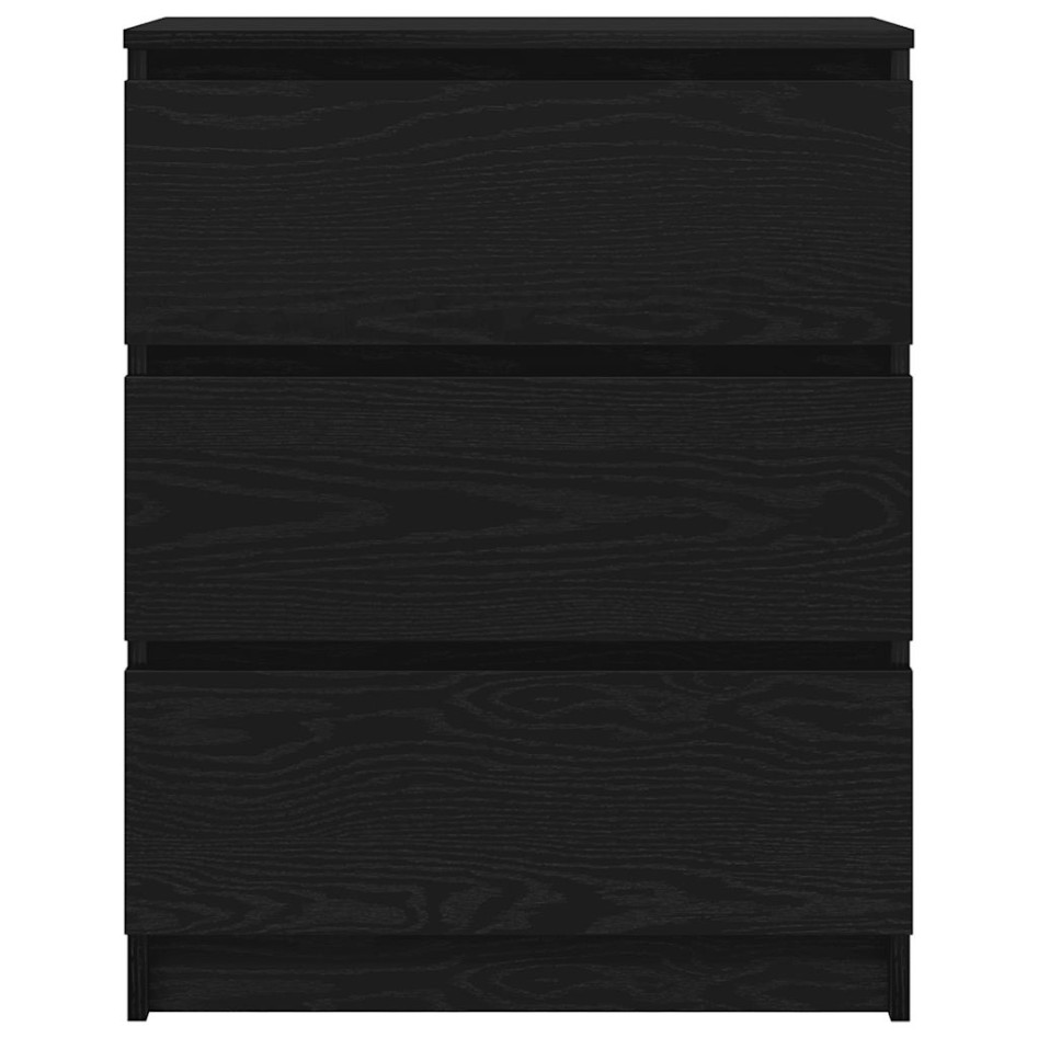 Aparador roble negro 60x35x76 cm Madera de