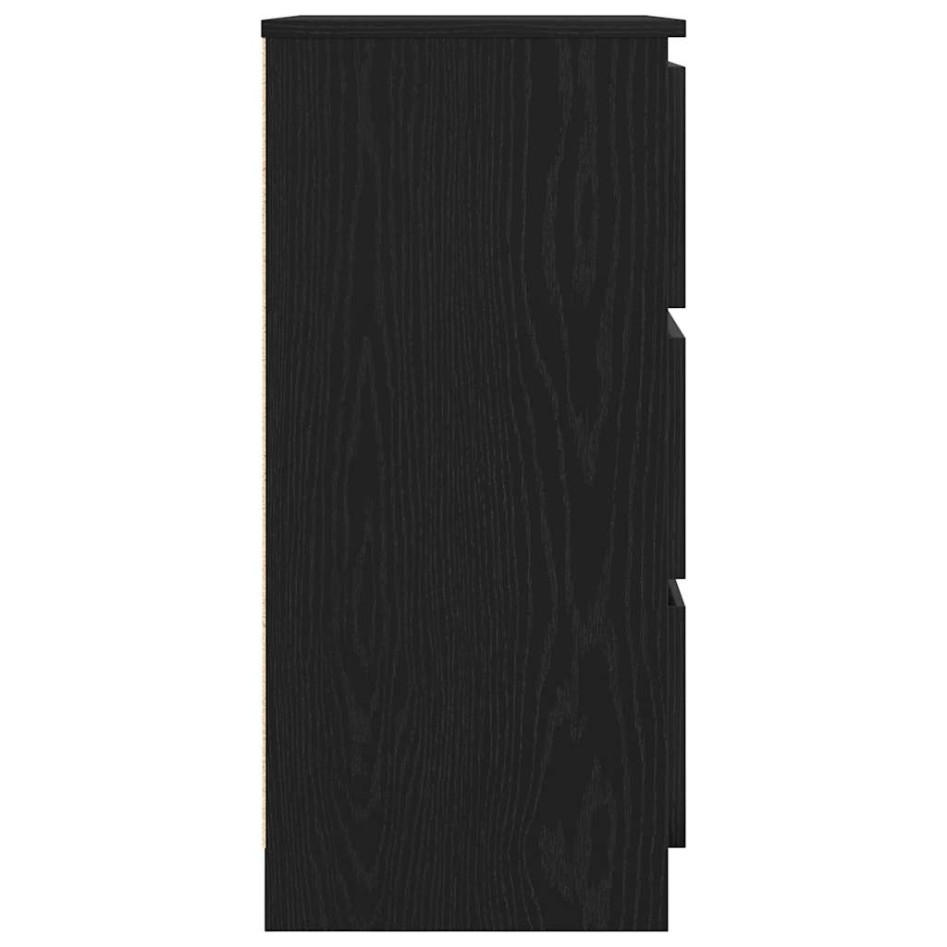 Aparador roble negro 60x35x76 cm Madera de