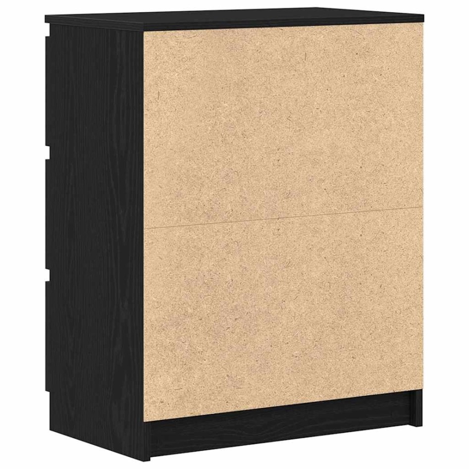 Aparador roble negro 60x35x76 cm Madera de