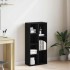 Estantería de madera de ingeniería roble negro 50x25x104