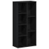 Estantería de madera de ingeniería roble negro 50x25x104