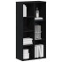 Estantería de madera de ingeniería roble negro 50x25x104