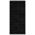 Estantería de madera de ingeniería roble negro 50x25x104