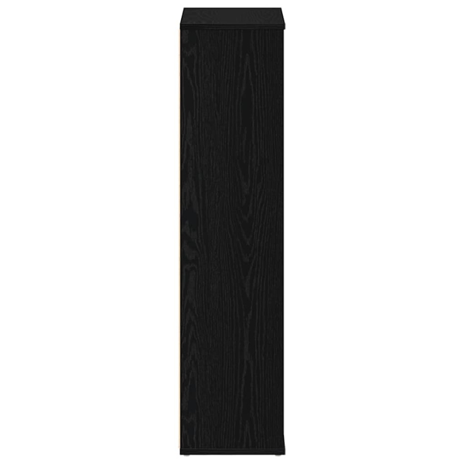 Estantería de madera de ingeniería roble negro 50x25x104