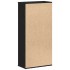 Estantería de madera de ingeniería roble negro 50x25x104
