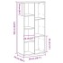 Estantería de madera de ingeniería roble negro 50x25x104