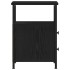 Mesilla de noche roble negro 34x35,5x50 cm madera de