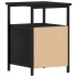 Mesilla de noche roble negro 34x35,5x50 cm madera de