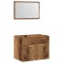 Juego de muebles de baño 2 piezas madera ingeniería