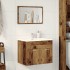 Juego de muebles de baño 2 piezas madera ingeniería
