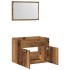 Juego de muebles de baño 2 piezas madera ingeniería