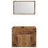 Juego de muebles de baño 2 piezas madera ingeniería