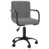Silla de comedor giratoria de terciopelo gris