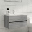 Mueble de lavabo madera de ingeniería gris Sonoma 80x38,5x45cm