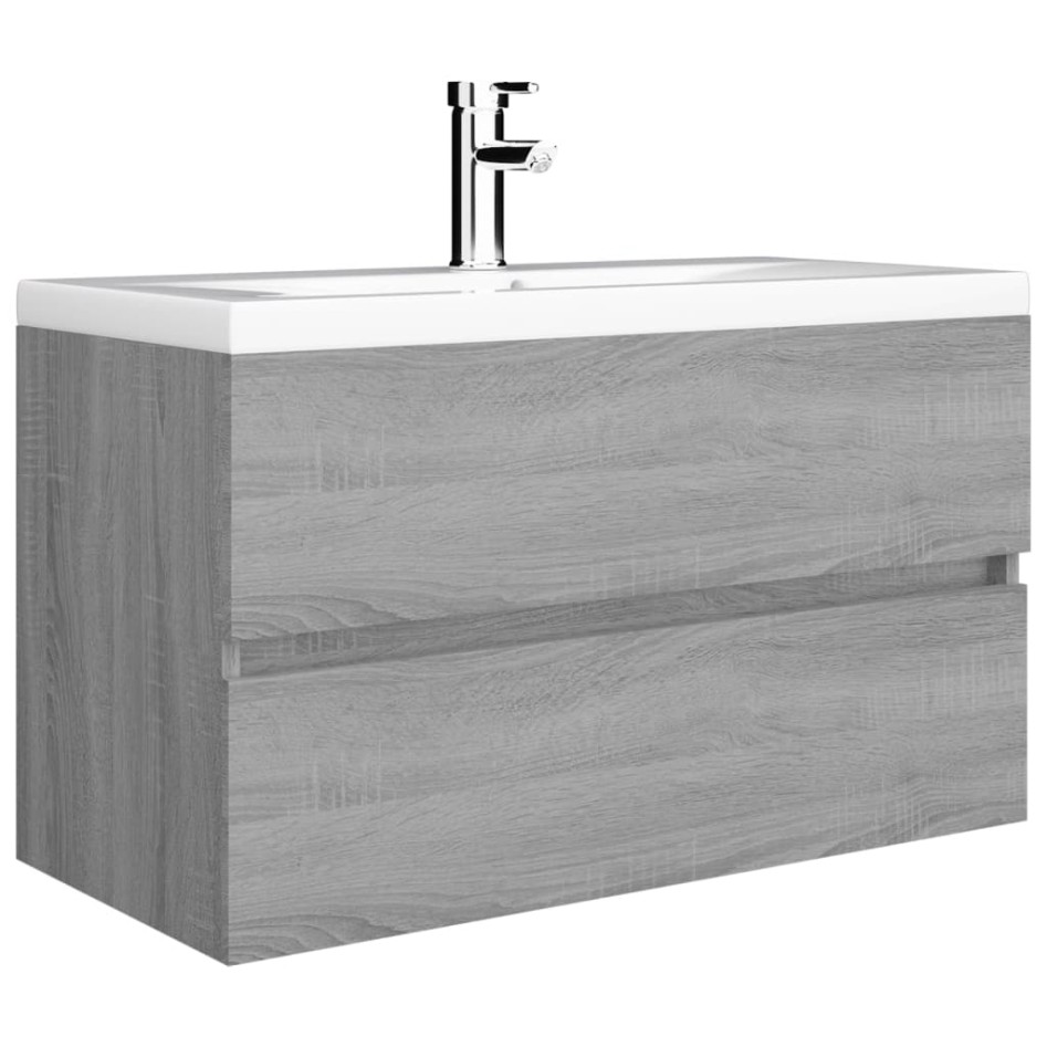 Mueble de lavabo madera de ingeniería gris Sonoma