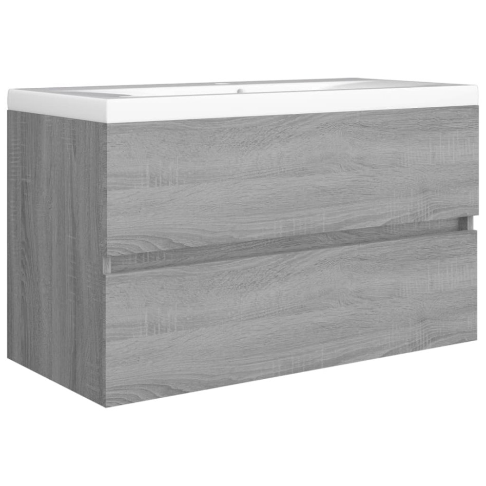 Mueble de lavabo madera de ingeniería gris Sonoma