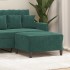 Reposapiés de terciopelo verde oscuro 70x55x41