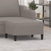 Reposapiés de tela gris taupe 70x55x41 cm