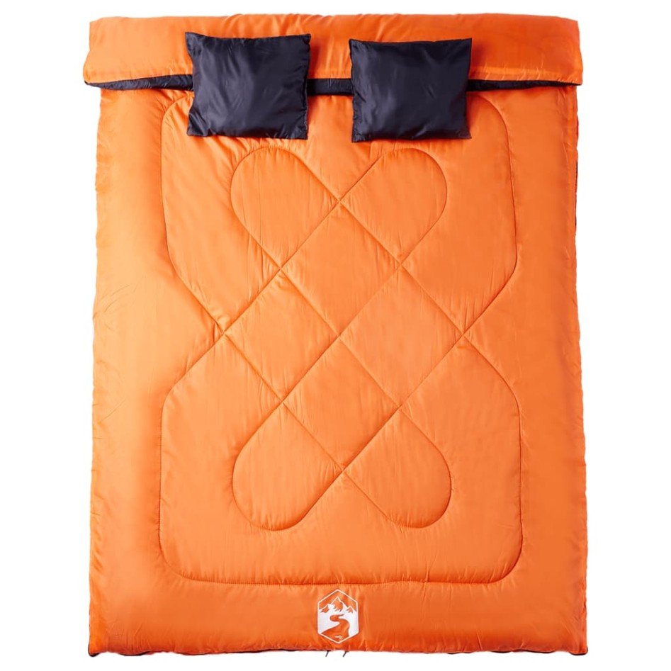 Saco de dormir doble y almohadas camping adultos 3-4
